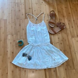 American Eagle Mint Green Eyelet Razorback Sun Dress